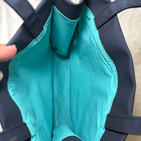 Estée Lauder Tote Handbag Blue Bow Aqua inside bag - Picture 11 of 15